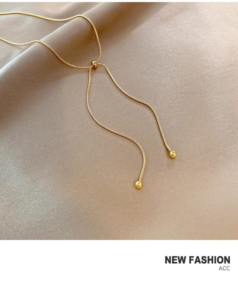 DIEYURO Stainless Steel Retro Creative Unique Design Adjustable Necklace Female Fashion Simple All-match Gold Clavicle Chain DIEYURO Stainless Steel Retro Creative Unique Design Adjustable Necklace Female Fashion Simple All-match Gold Clavicle Chain