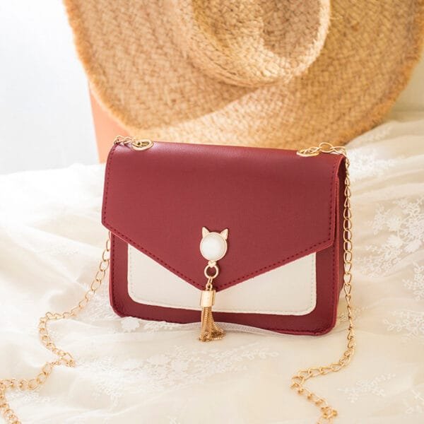 Lovely Women Messenger Chain One Shoulder Bag - Image 9