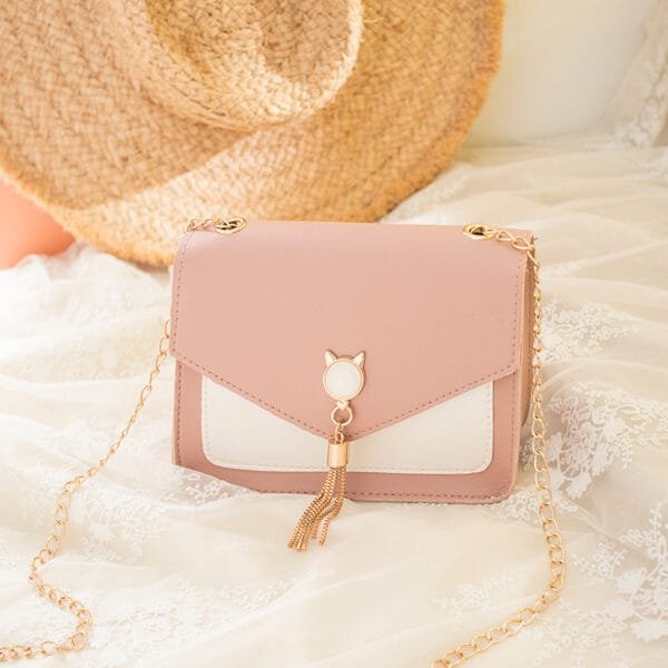 Lovely Women Messenger Chain One Shoulder Bag - Image 7