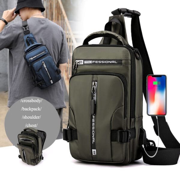 Men Crossbody Backpack Shoulder Chest Bags