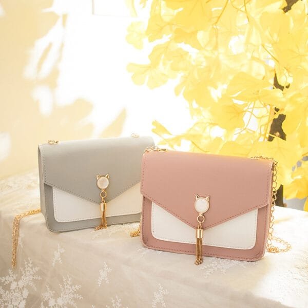 Lovely Women Messenger Chain One Shoulder Bag - Image 6