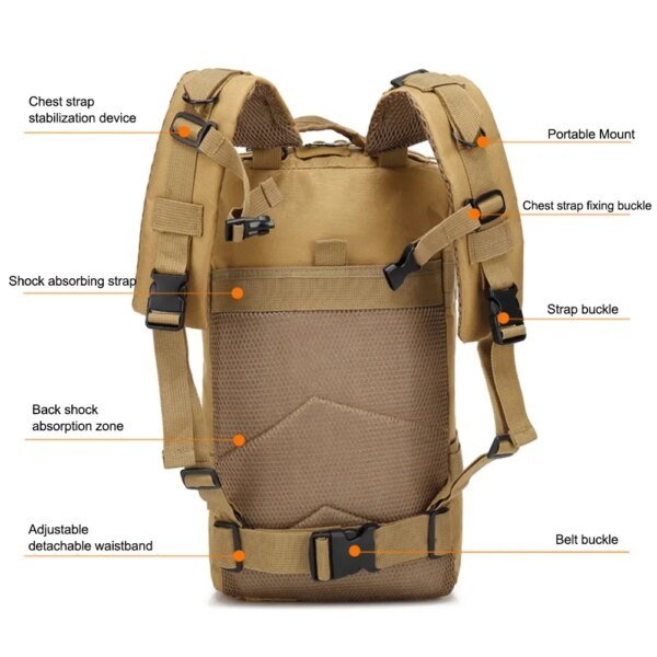 Classic Tactical Camouflage Backpack Outdoor Travel Adventure - Image 4