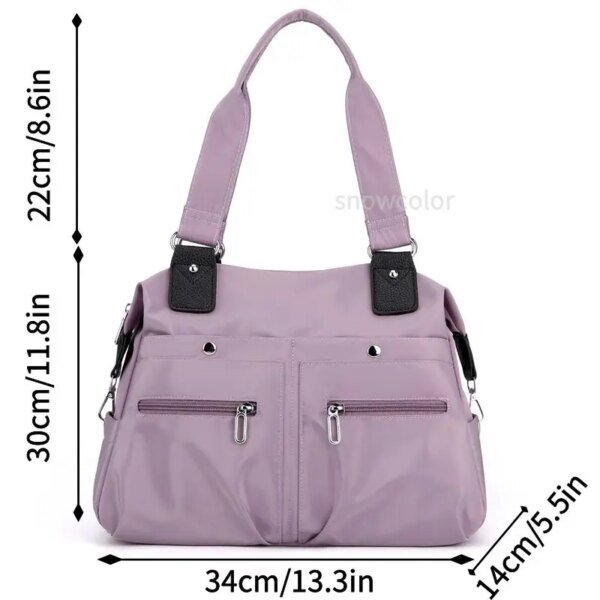 Women's Waterproof Nylon Tote Large Capacity Shoulder Crossbody Bag - Image 6