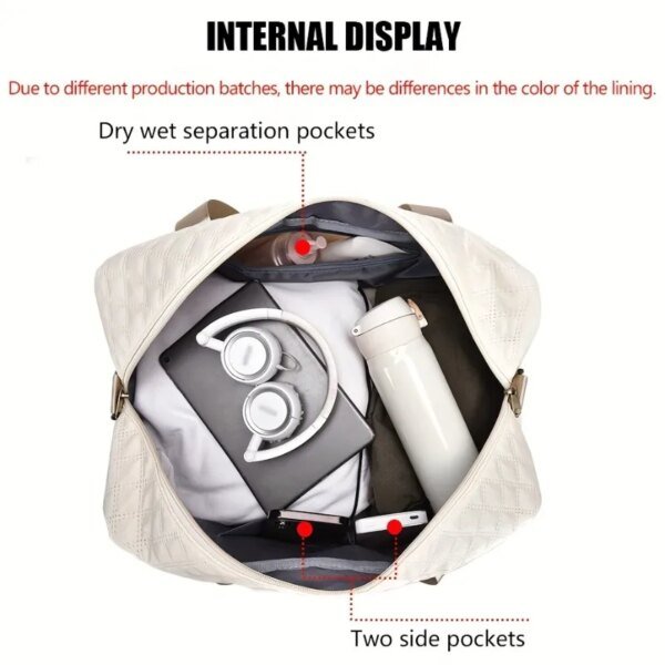 Lightweight Travel Duffle Bag Large Capacity Gym Weekender Tote - Image 2