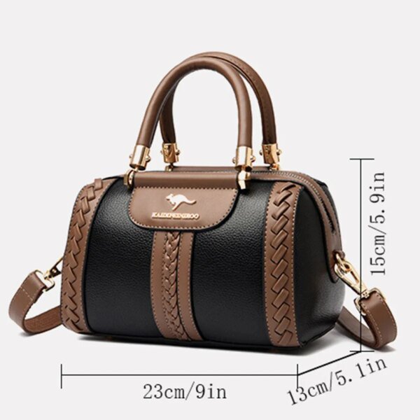 Luxury Women's Leather Messenger Crossbody Bag - Image 4