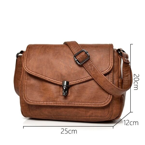 Women's Small Soft Leather Luxury Crossbody Shoulder Bag - Image 2