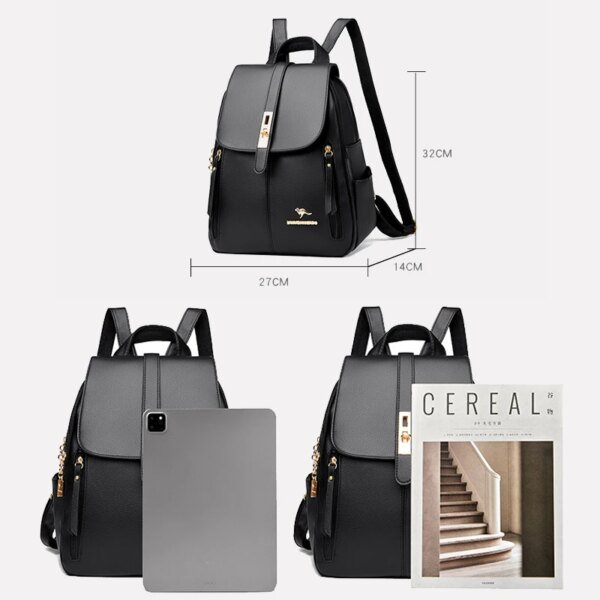 Women's Genuine Leather Backpack Shoulder & Travel School Bag - Image 2