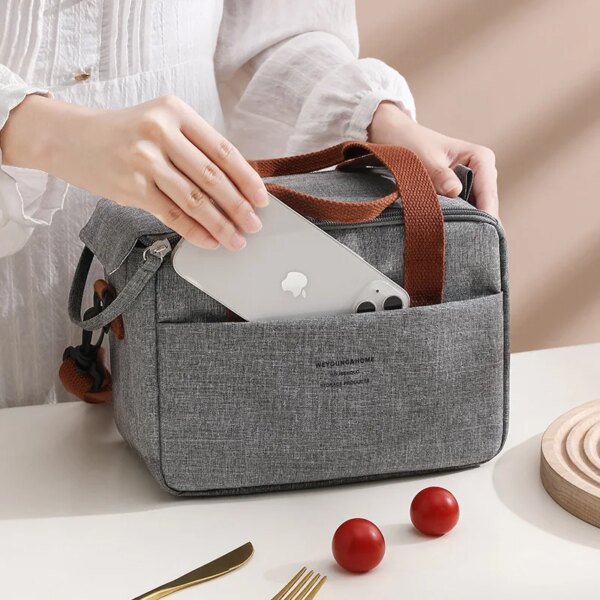 OL Women's Thermal Insulated Lunch Portable Waterproof Bento Tote Cooler Handbag - Image 5