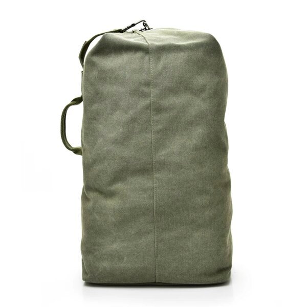 Men's Canvas Travel Backpack Large Capacity Mountaineering Bucket Shoulder Bag - Image 2