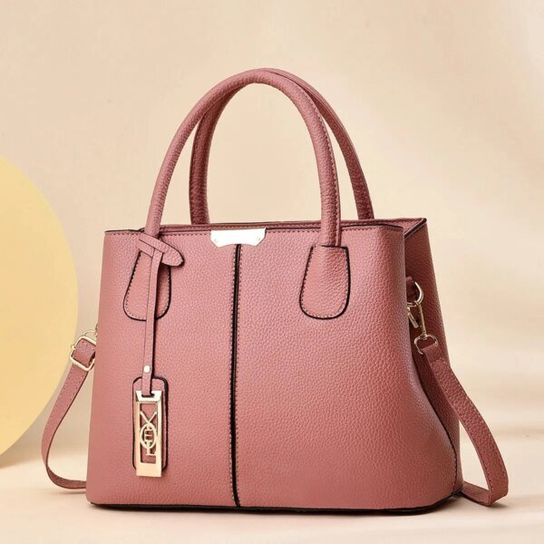 Luxury Designer Women's Leather Handbag - Image 6