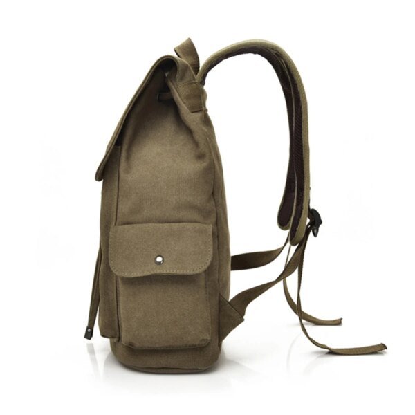 Men's High-Quality Canvas Backpack Large School Travel Rucksack - Image 4