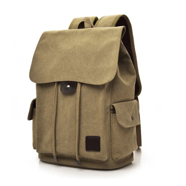 Men's High-Quality Canvas Backpack Large School Travel Rucksack - Image 3