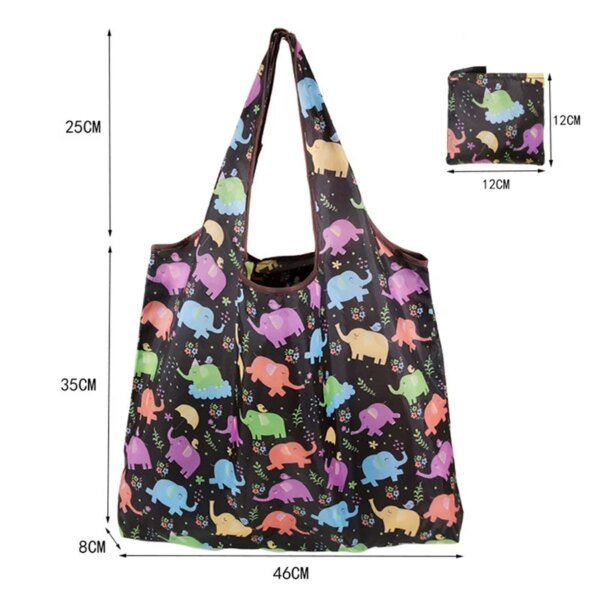 Fashionable Foldable Nylon Shopping Bag Large Capacity Portable - Image 4