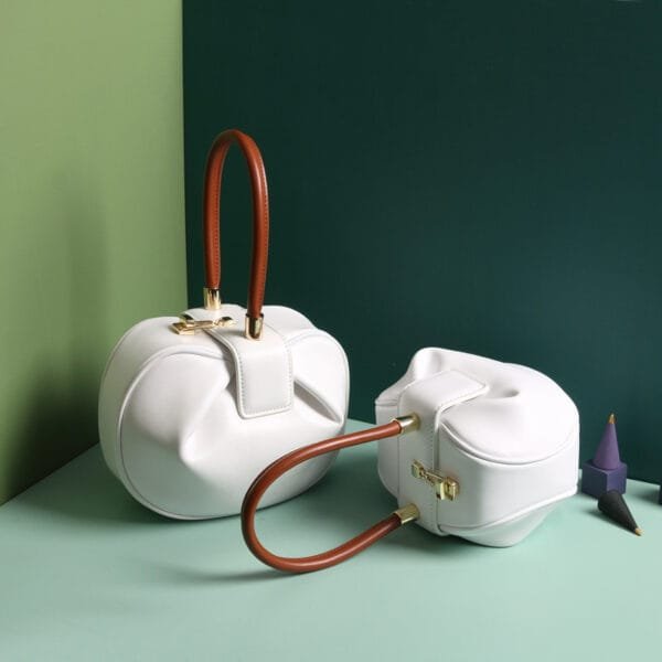 Leather handbags fashion dumplings handbag - Image 2