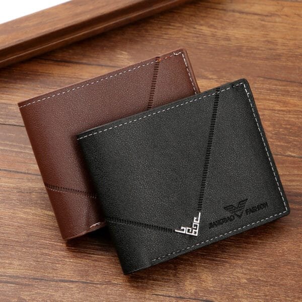 Men's Simplicity Multi-card-slot Lychee Pattern Short Wallet