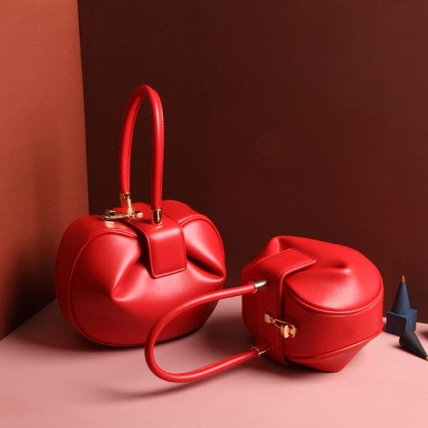 Leather handbags fashion dumplings handbag - Image 7