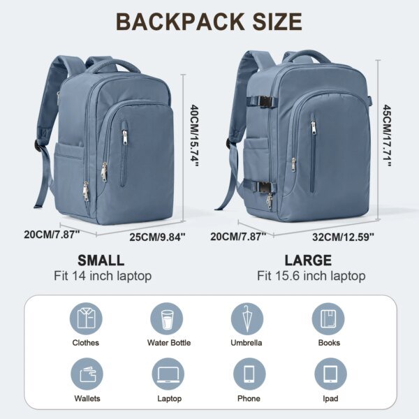 High Quality Women Men Laptop Travel Backpack Cabin Bag - Image 6