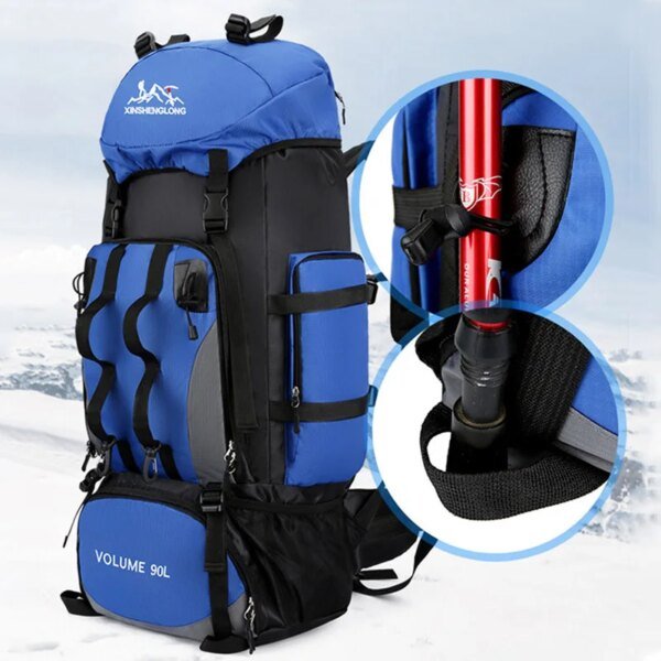 Men 90L Waterproof Hiking Large Capacity Trekking Camping Rucksack - Image 3