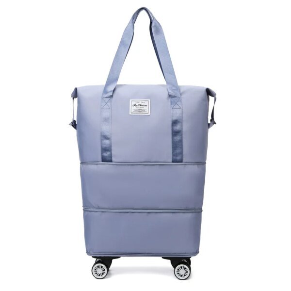 Oxford Cloth Large Capacity Travel Bag  Dry/Wet Separation Detachable Wheels - Image 2