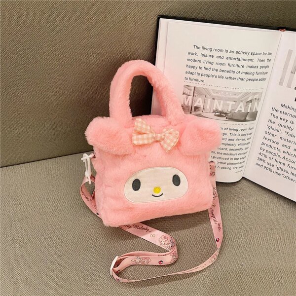 Kawaii Kuromi Cinnamoroll My Melody Plush Handbag Cosmetic Amp Travel Bag - Image 3