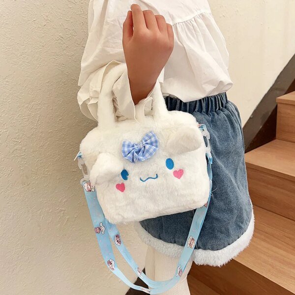 Kawaii Kuromi Cinnamoroll My Melody Plush Handbag Cosmetic Amp Travel Bag - Image 2