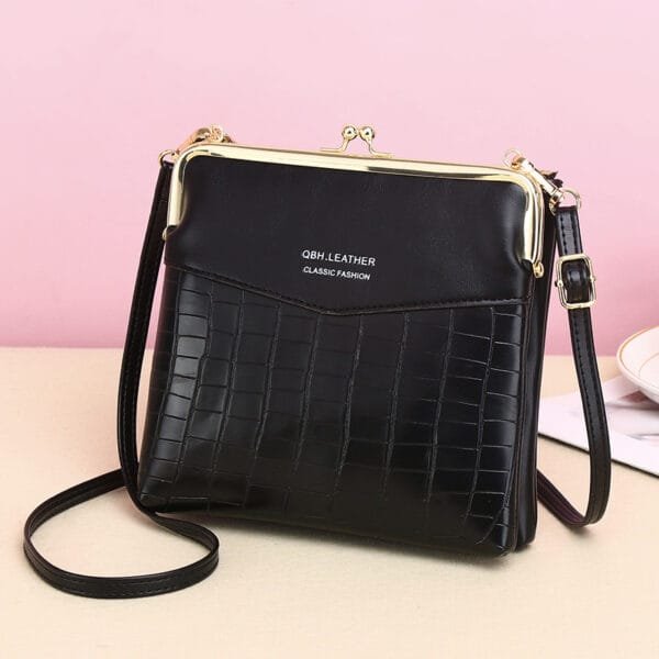 Lock Shoulder Bags Women Alligator Pattern Crossbody Phone Bag - Image 6