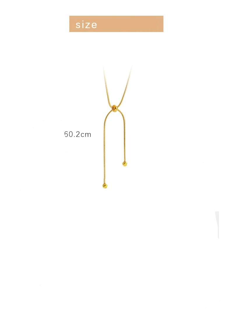 DIEYURO Stainless Steel Retro Creative Unique Design Adjustable Necklace Female Fashion Simple All-match Gold Clavicle Chain