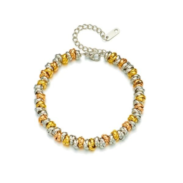 Gold Annularity Bracelet – 316L Stainless Steel Luxury Designer Jewelry For Women - Image 5