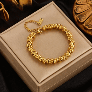 Gold Annularity Bracelet – 316L Stainless Steel Luxury Designer Jewelry For Women