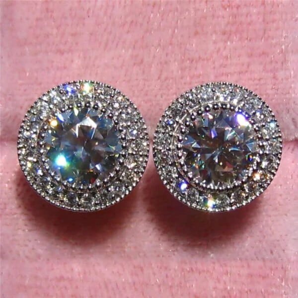 Delicate Small Round Stud Earrings – Shiny Cubic Zirconia Simple Versatile Jewelry - Image 4