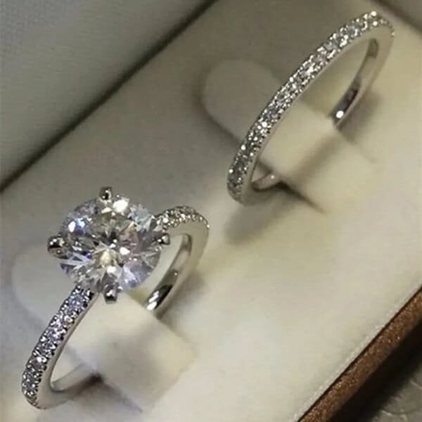 Elegant CZ Rings for Women Round/Square Silver Color Engagement Wedding Fashion Jewelry - Image 4