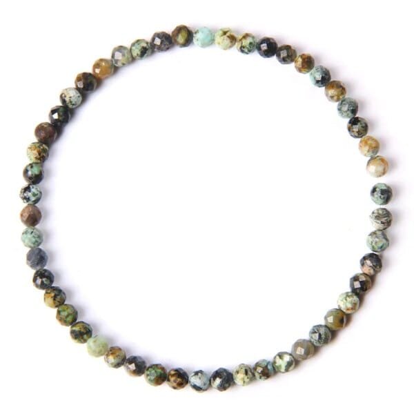 Bracelet Faceted Crystal Beads Handmade Tourmaline Stone Healing Jewelry For Women & Men 4mm - Image 4