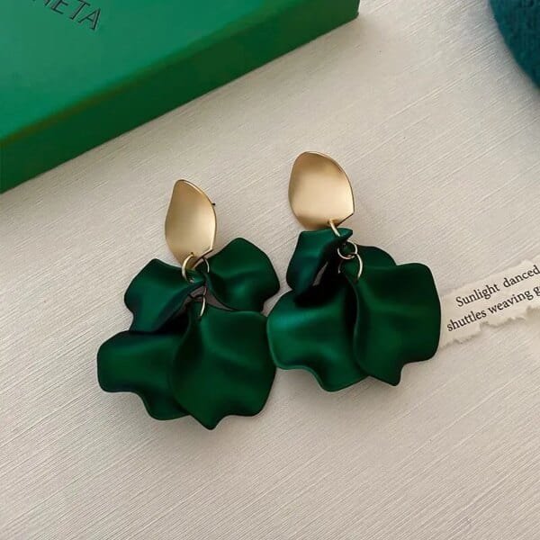 Stylish Multicolored Flower Tassel Earrings – Delicate Petal Studs - Image 5
