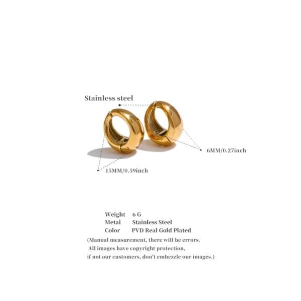 Creative Ear Clip – No Piercing Stainless Steel Waterproof Daily Ear Bone Jewelry - Image 6