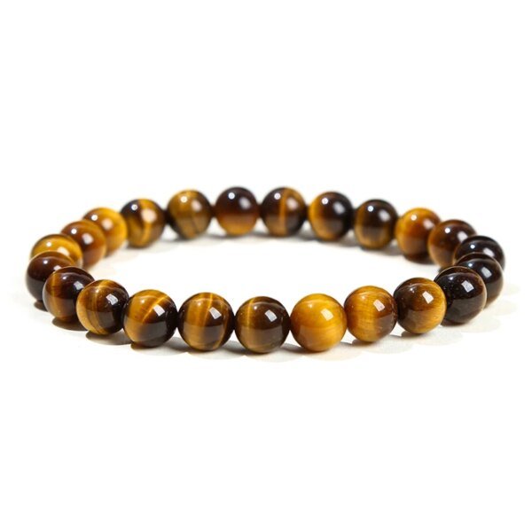 Natural Stone Bead Bracelet – Amethyst Tiger Eye Quartz Agate Gemstone Healing Jewelry For Women & Men Reiki Gift - Image 2