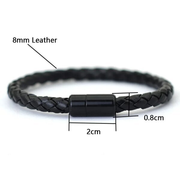Men's Bracelet Set – 8mm-3pcs Natural Onyx Tiger Eye Beads with Magnetic Clasp - Image 4